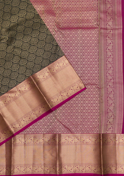 Black Zariwork Pure Silk Saree-Koskii