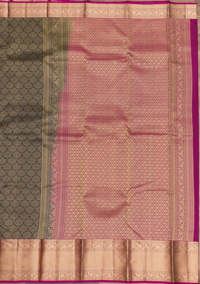 Black Zariwork Pure Silk Saree-Koskii