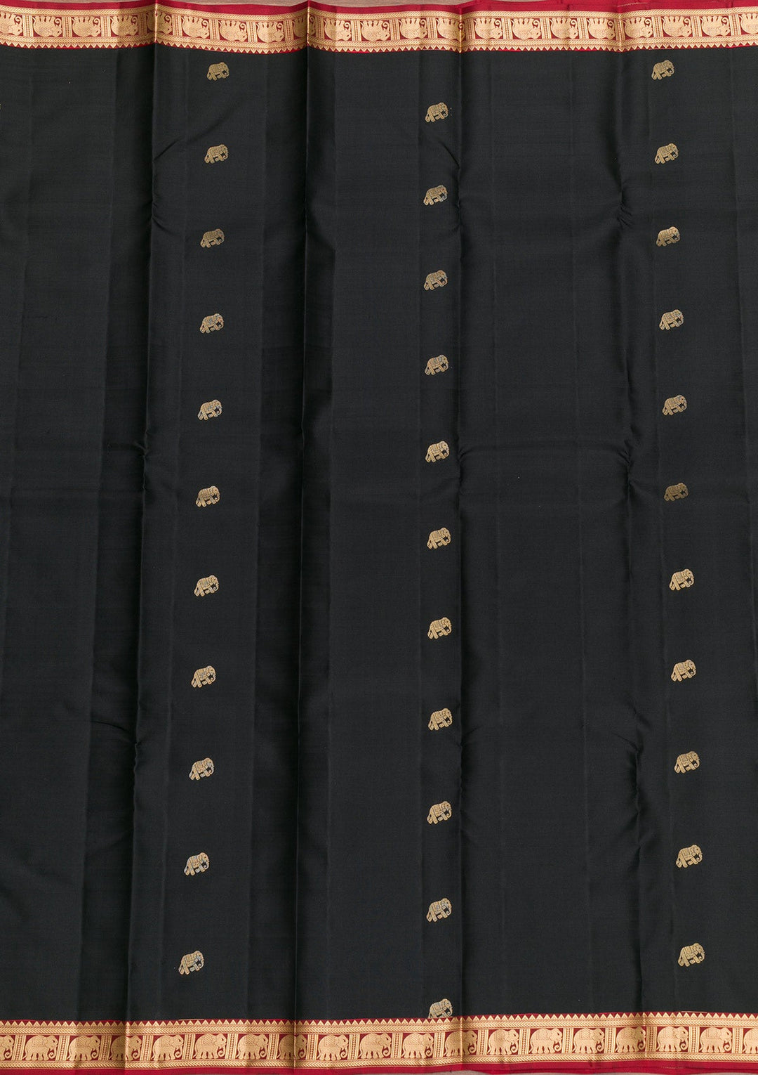 Black Zariwork Pure Silk Saree-Koskii