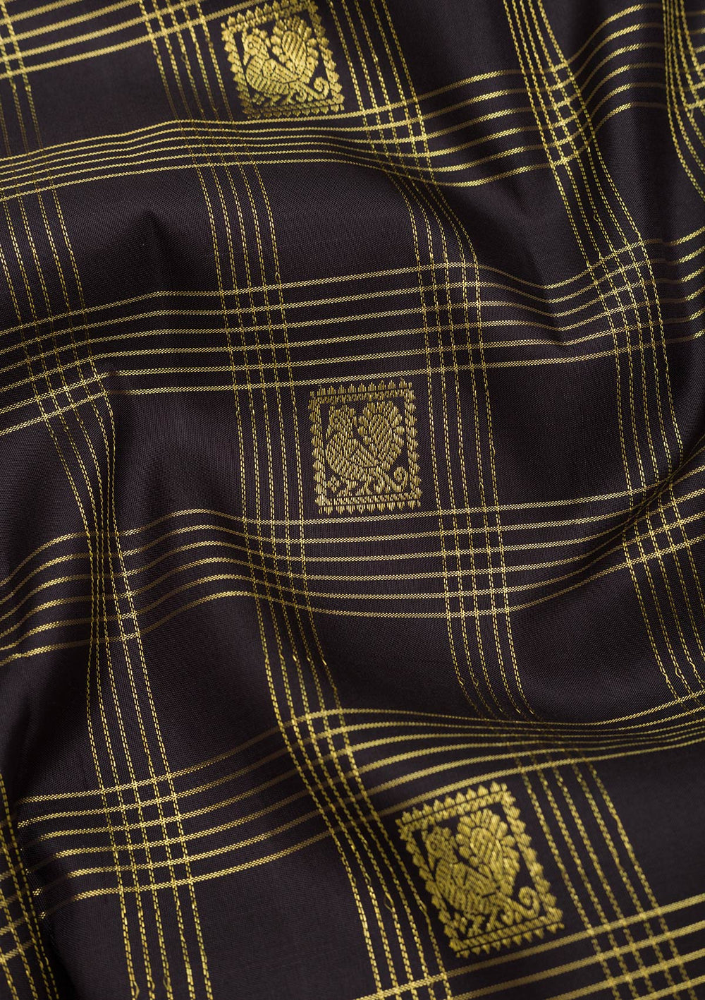 Black Zariwork Pure Silk Saree-Koskii