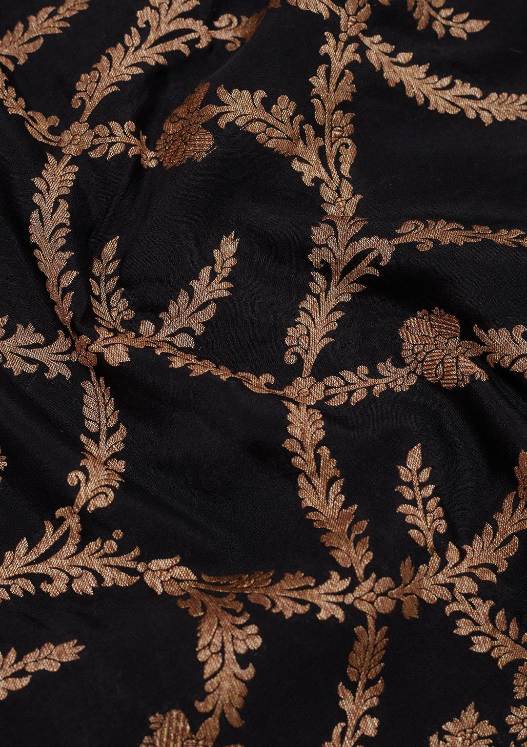 Black Zariwork Pure Silk Saree-Koskii