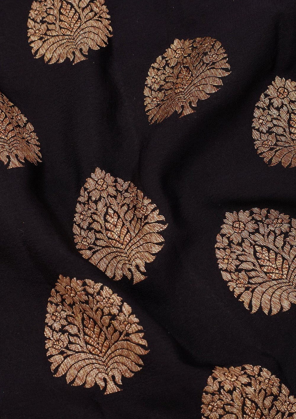 Black Zariwork Pure Silk Saree-Koskii