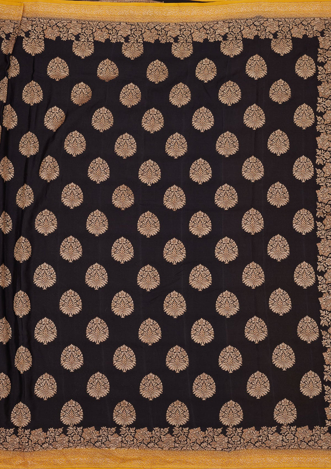 Black Zariwork Pure Silk Saree-Koskii