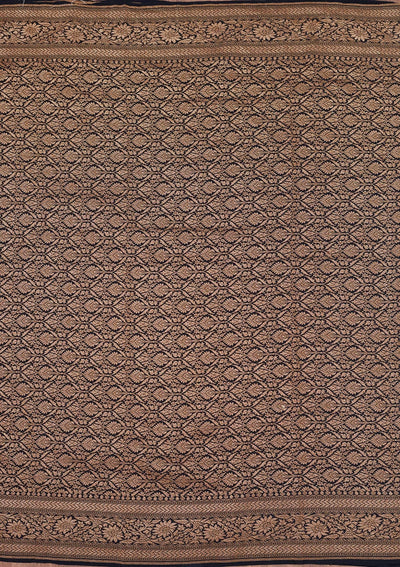 Black Zariwork Pure Silk Saree-Koskii
