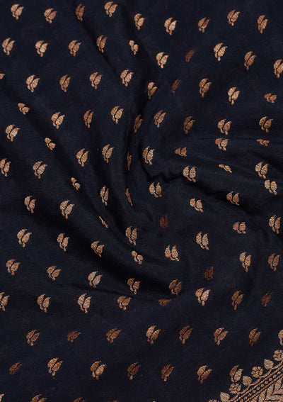 Black Zariwork Pure Silk Saree-Koskii