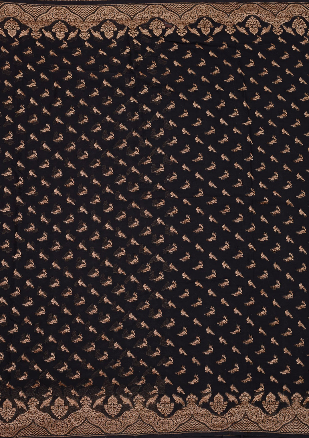 Black Zariwork Pure Silk Saree-Koskii