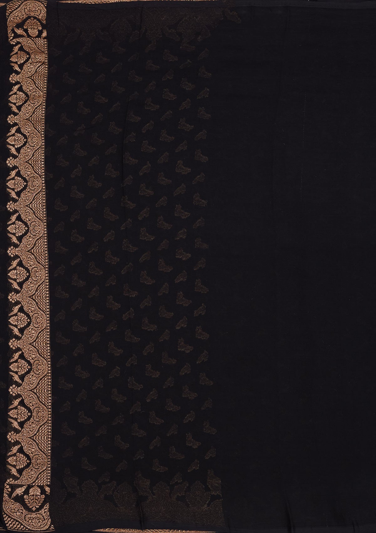 Black Zariwork Pure Silk Saree-Koskii