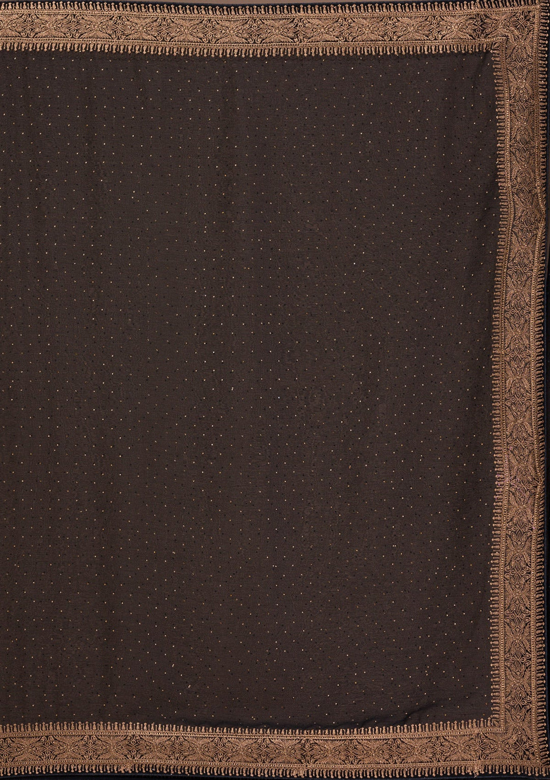 Black Zariwork Semi Crepe Saree-Koskii