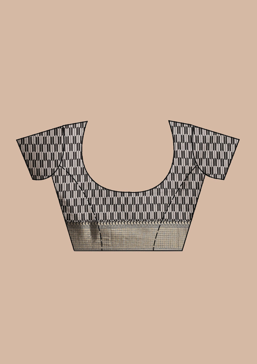 Black Zariwork Silk Saree-Koskii