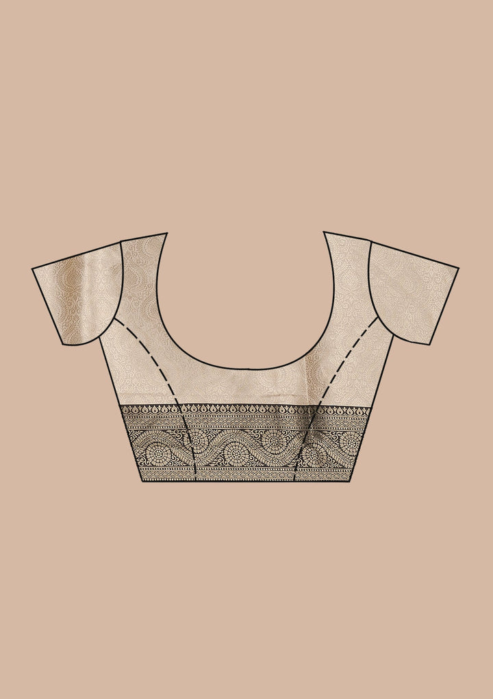 Black Zariwork Silk Saree-Koskii