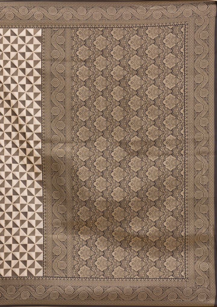 Black Zariwork Silk Saree-Koskii