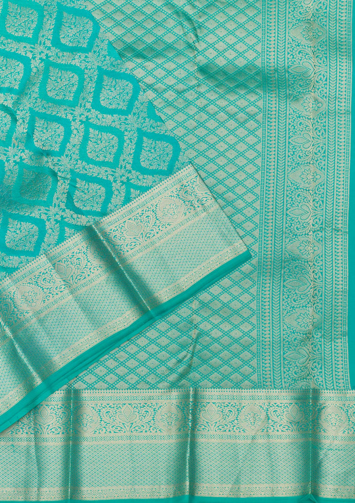 Blue Zariwork Pure Silk Saree-Koskii