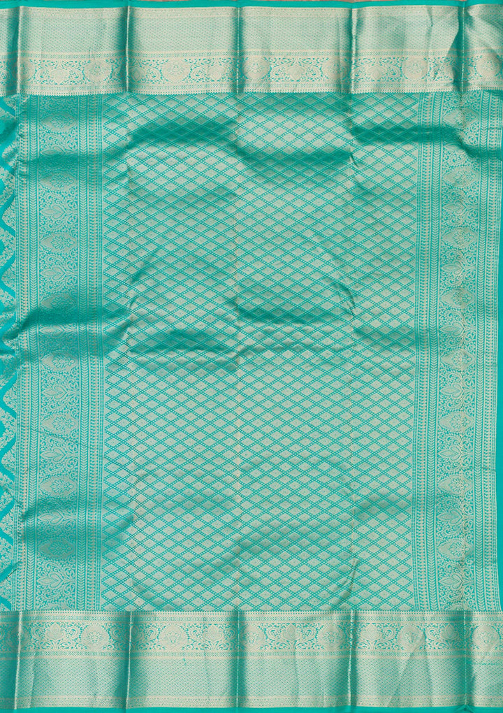Blue Zariwork Pure Silk Saree-Koskii