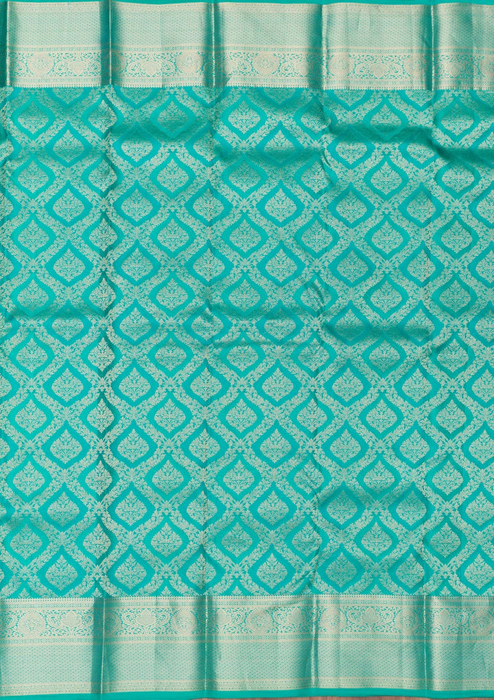 Blue Zariwork Pure Silk Saree-Koskii