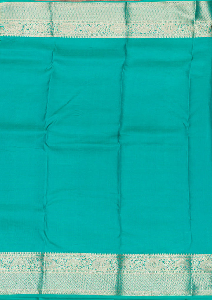 Blue Zariwork Pure Silk Saree-Koskii