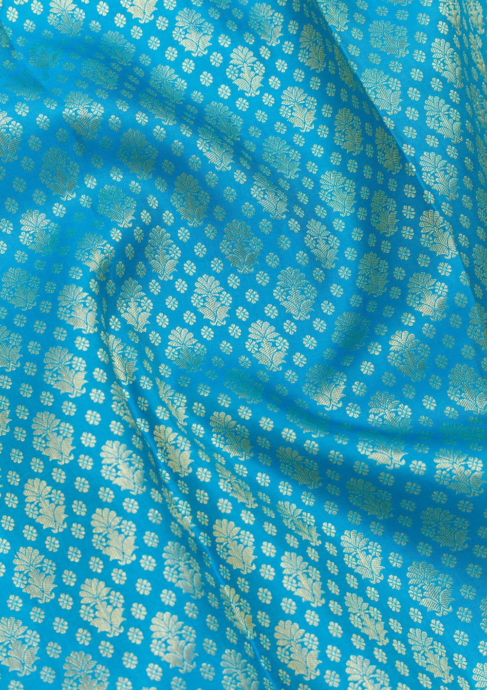 Blue Zariwork Pure Silk Saree-Koskii