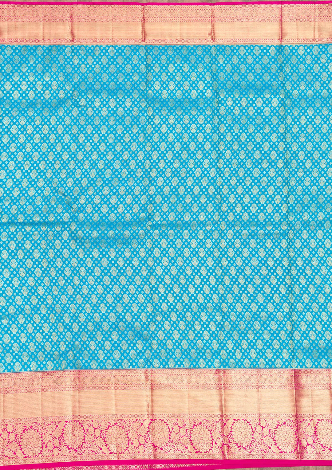 Blue Zariwork Pure Silk Saree-Koskii