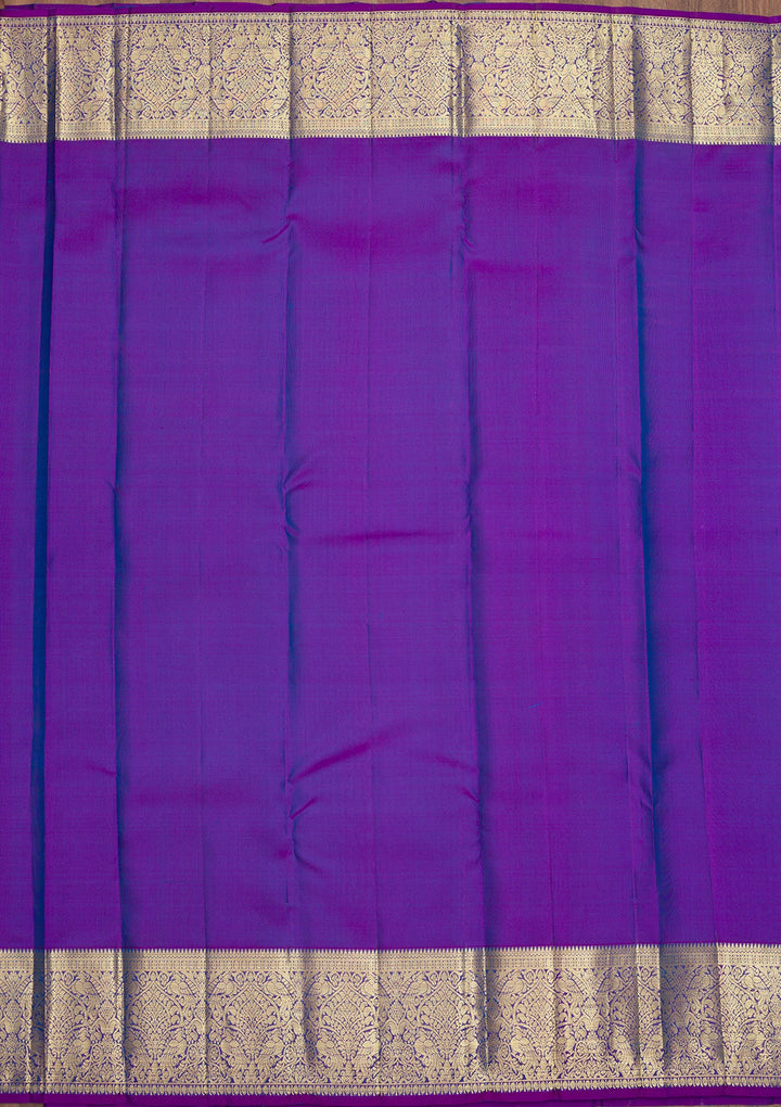 Blue Zariwork Pure Silk Saree-Koskii