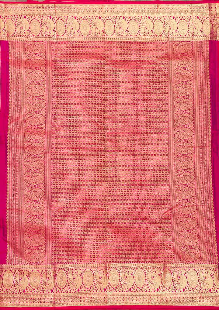 Blue Zariwork Pure Silk Saree-Koskii