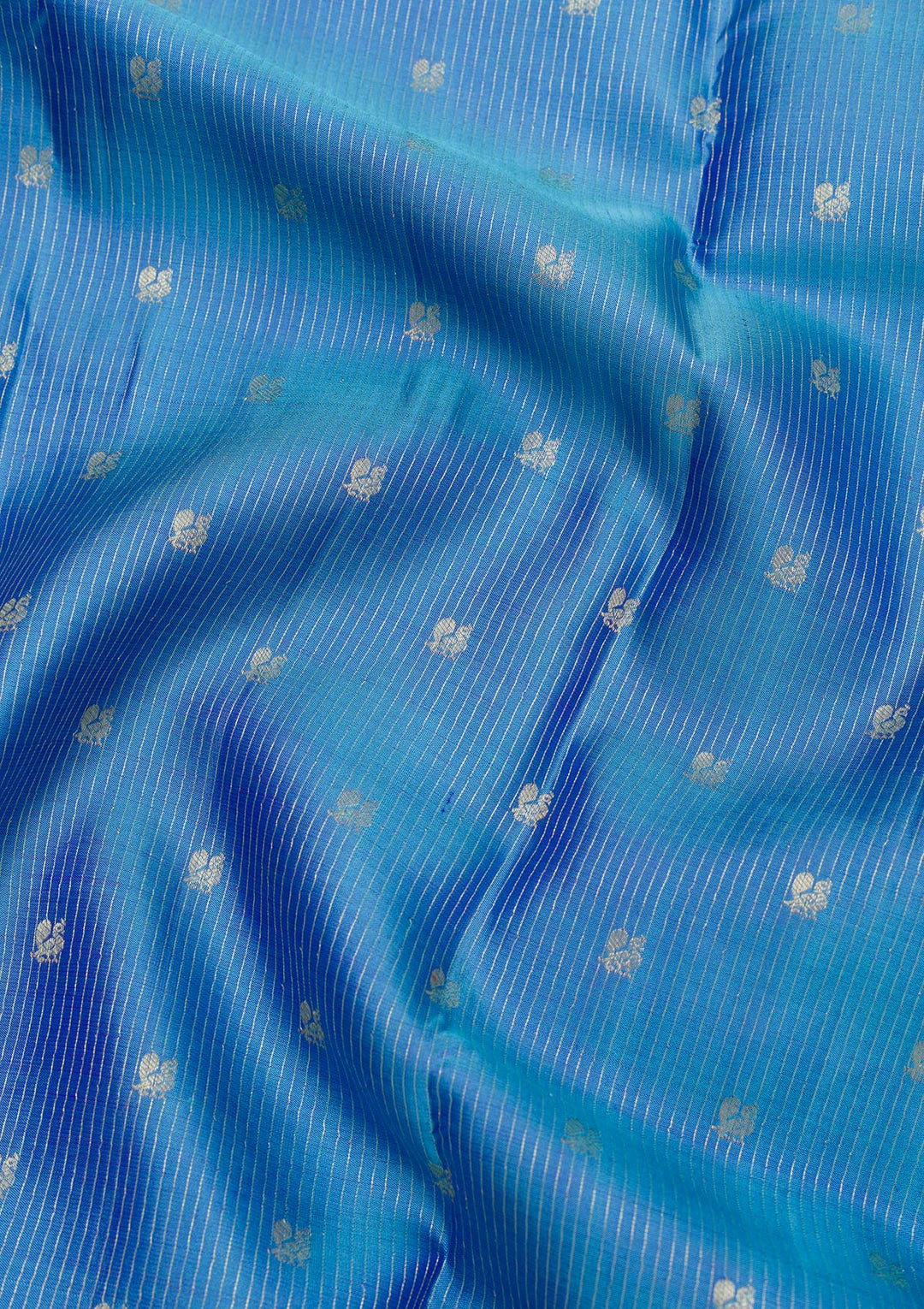 Blue Zariwork Pure Silk Saree-Koskii