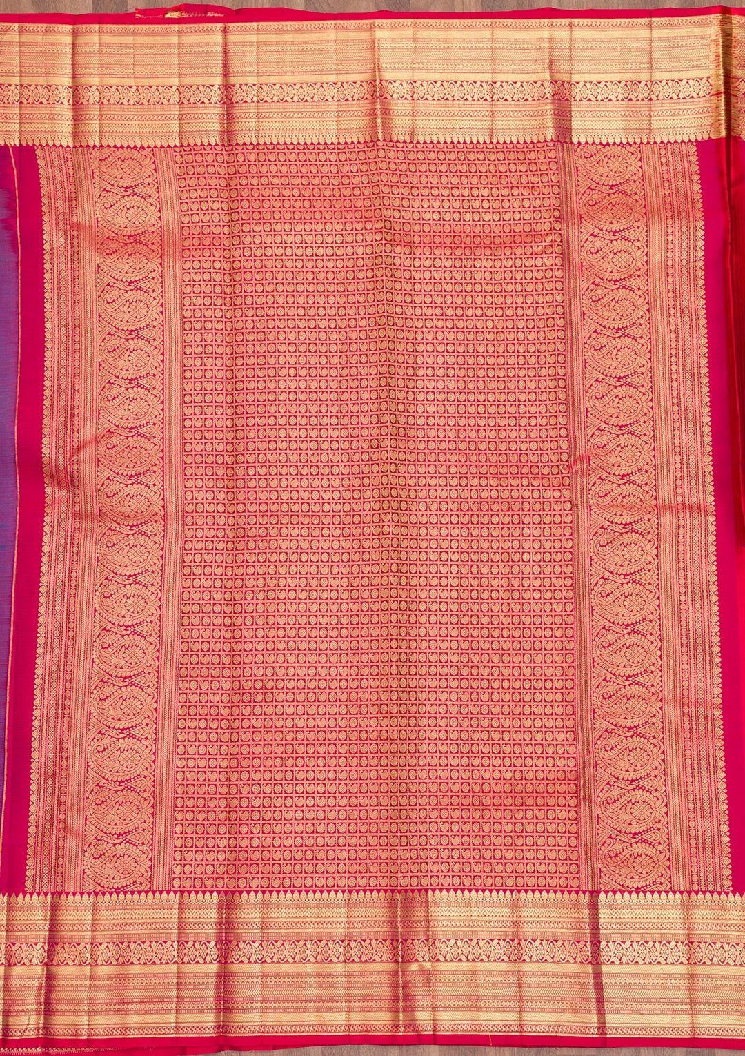 Blue Zariwork Pure Silk Saree-Koskii