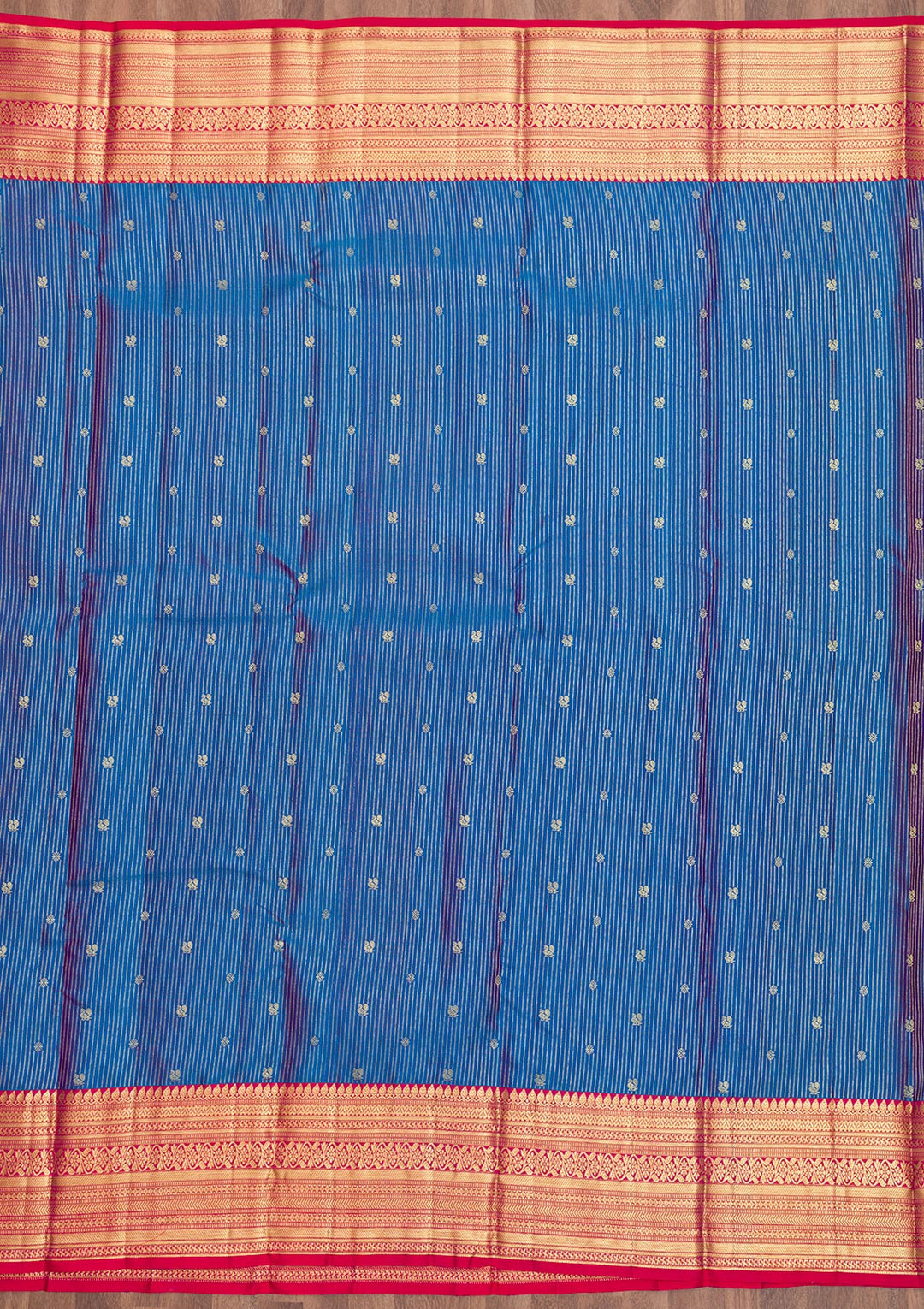 Blue Zariwork Pure Silk Saree-Koskii