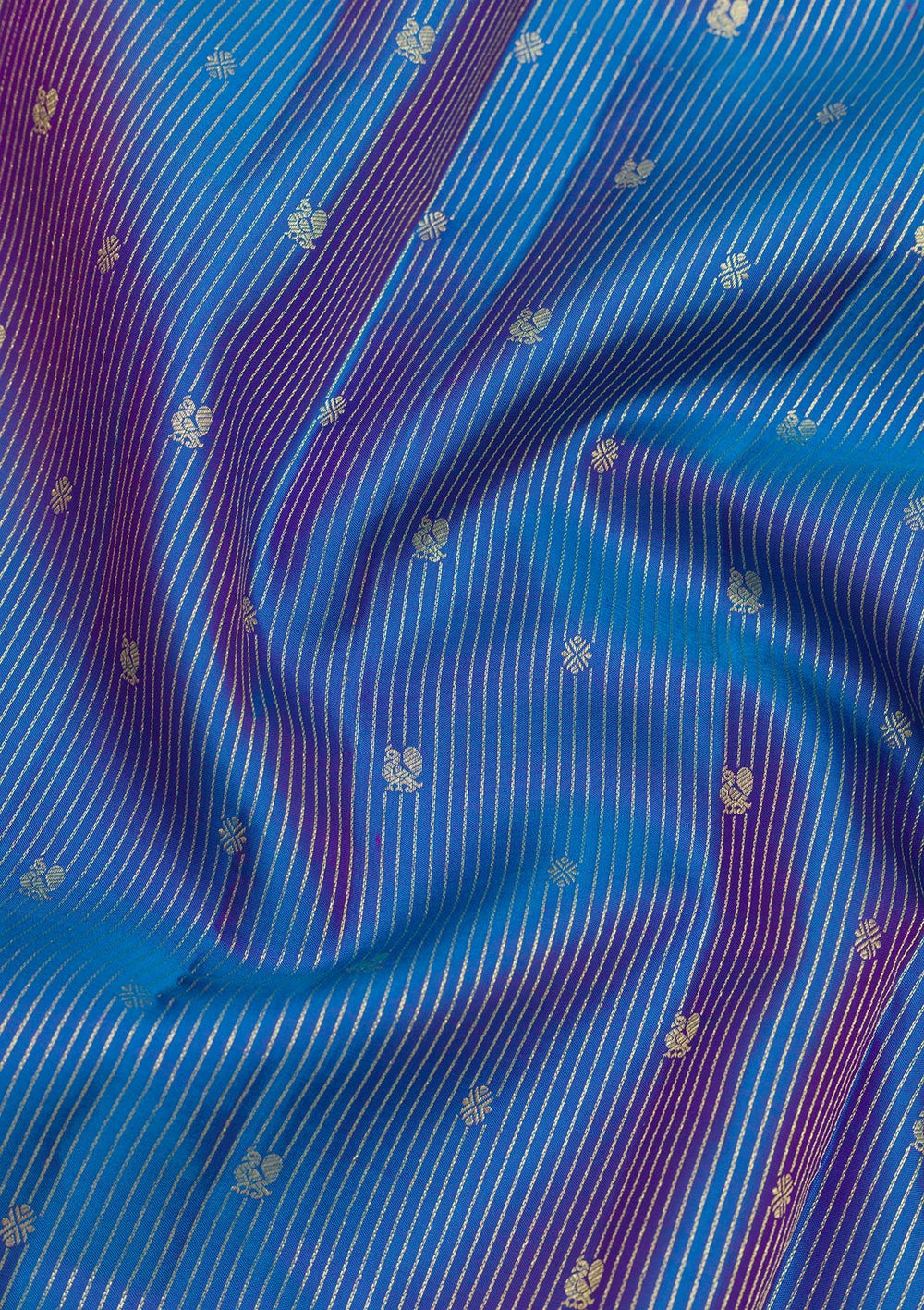 Blue Zariwork Pure Silk Saree-Koskii