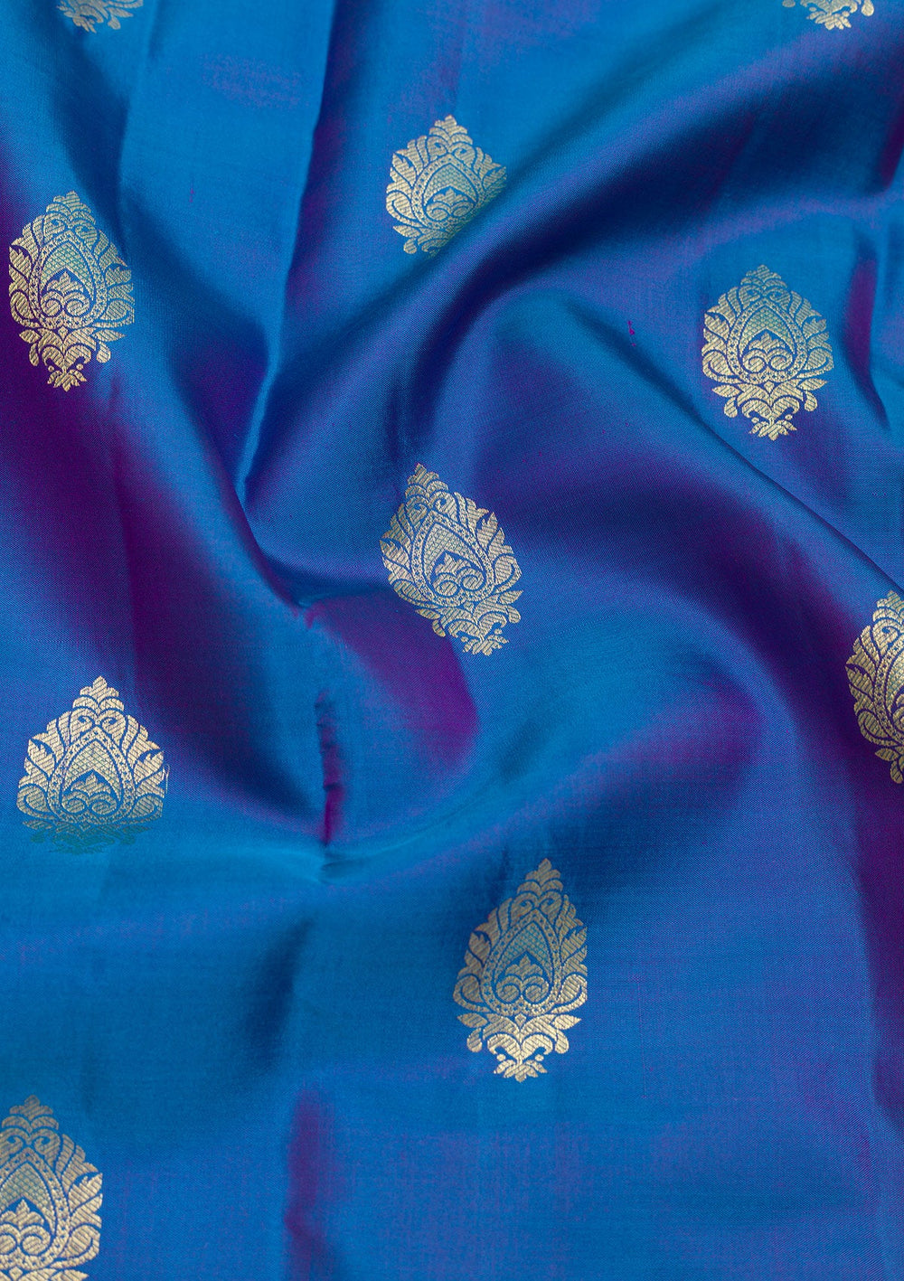 Blue Zariwork Pure Silk Saree-Koskii