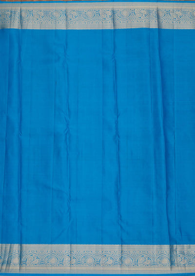 Blue Zariwork Pure Silk Saree-Koskii