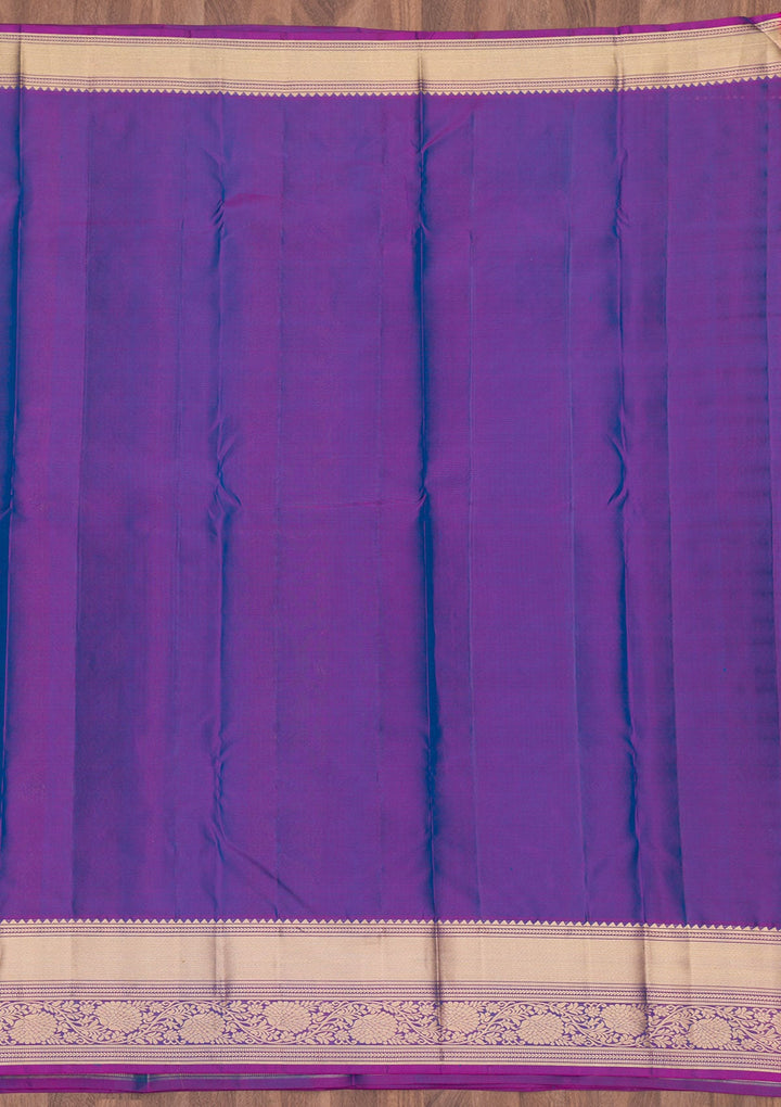 Blue Zariwork Pure Silk Saree-Koskii