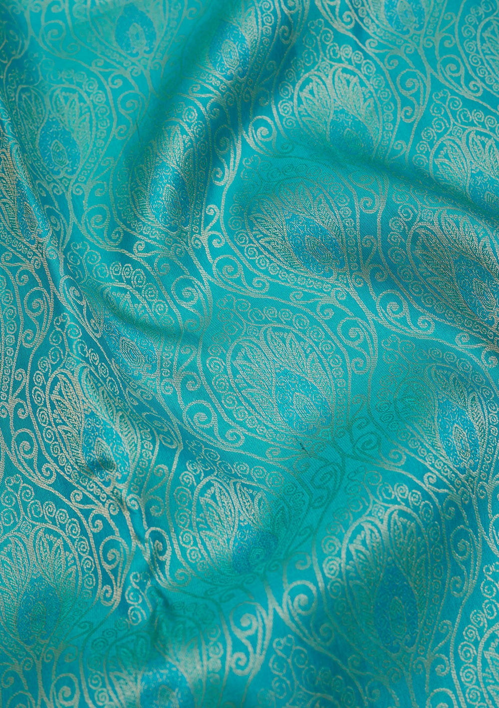 Blue Zariwork Pure Silk Saree-Koskii