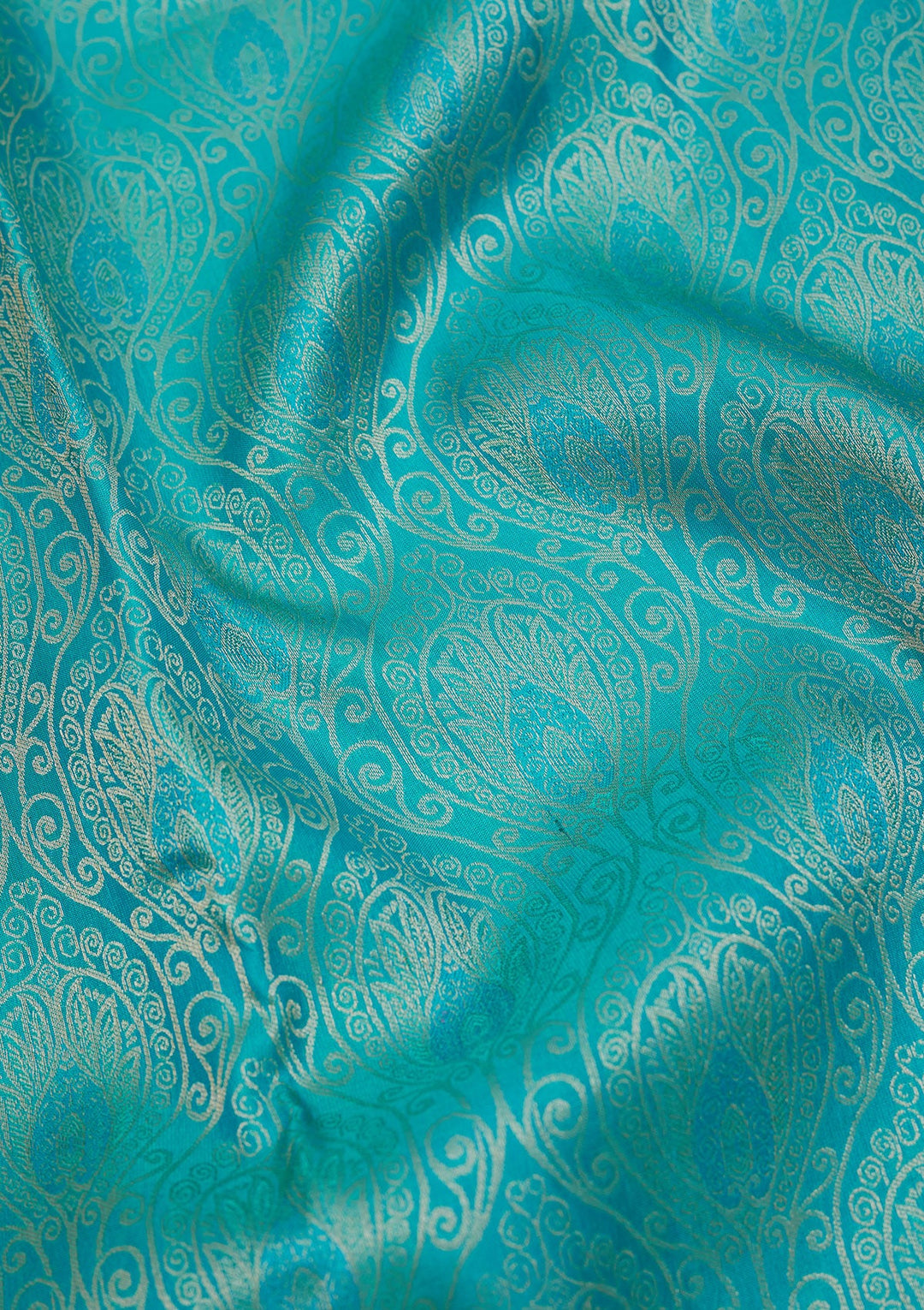 Blue Zariwork Pure Silk Saree-Koskii