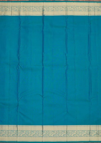 Blue Zariwork Pure Silk Saree-Koskii