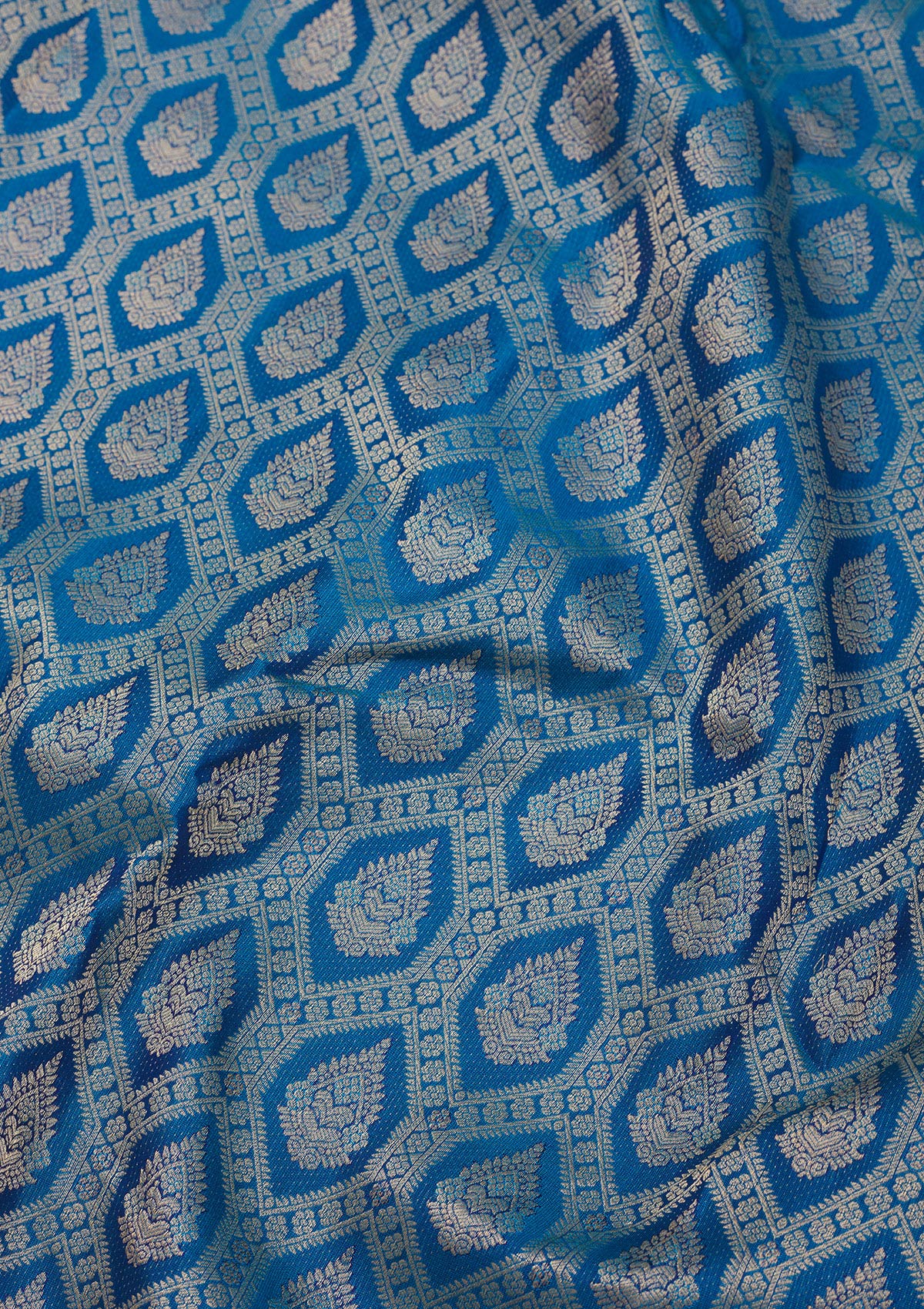 Blue Zariwork Pure Silk Saree