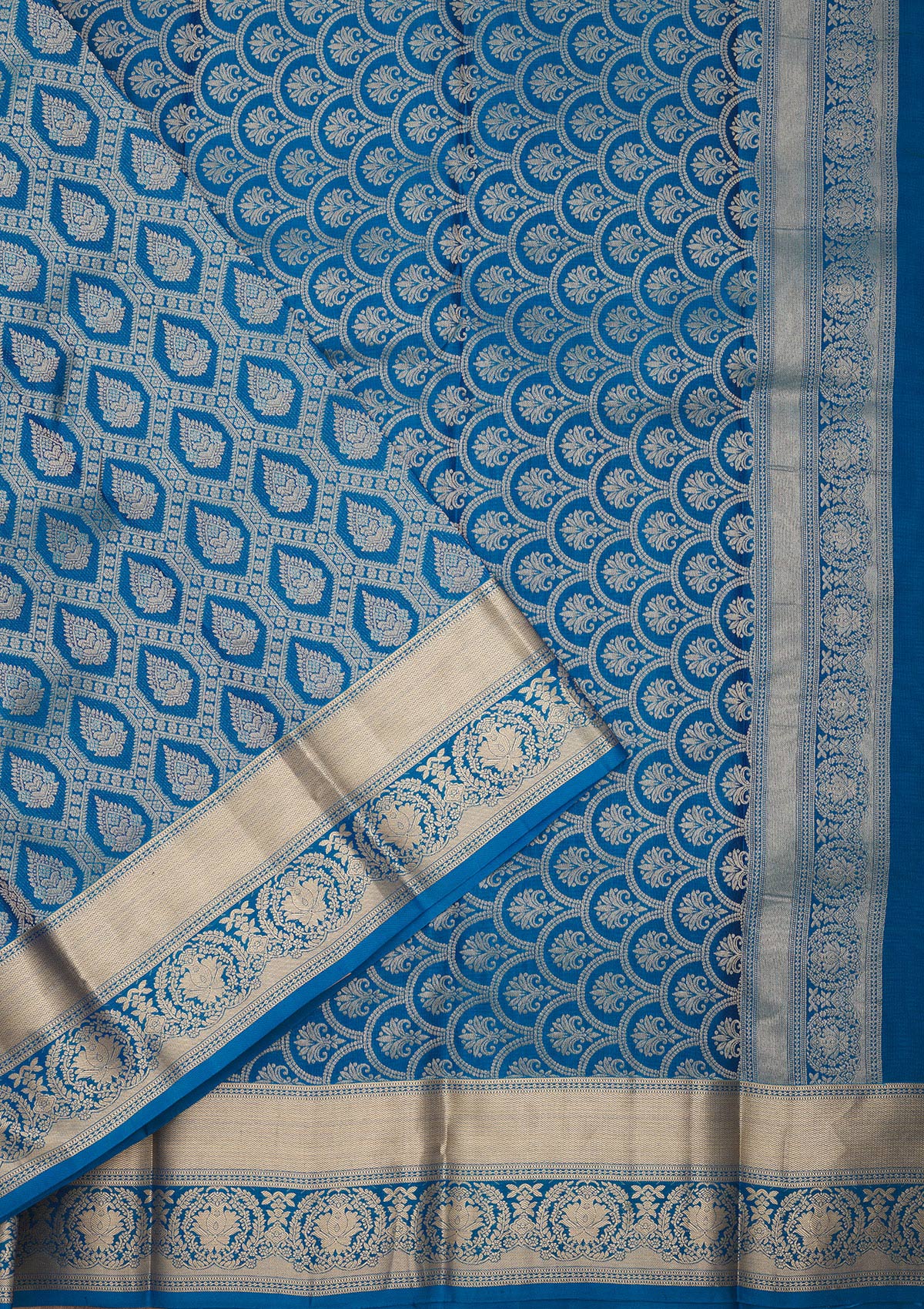 Blue Zariwork Pure Silk Saree