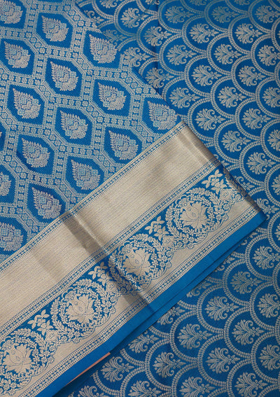 Blue Zariwork Pure Silk Saree