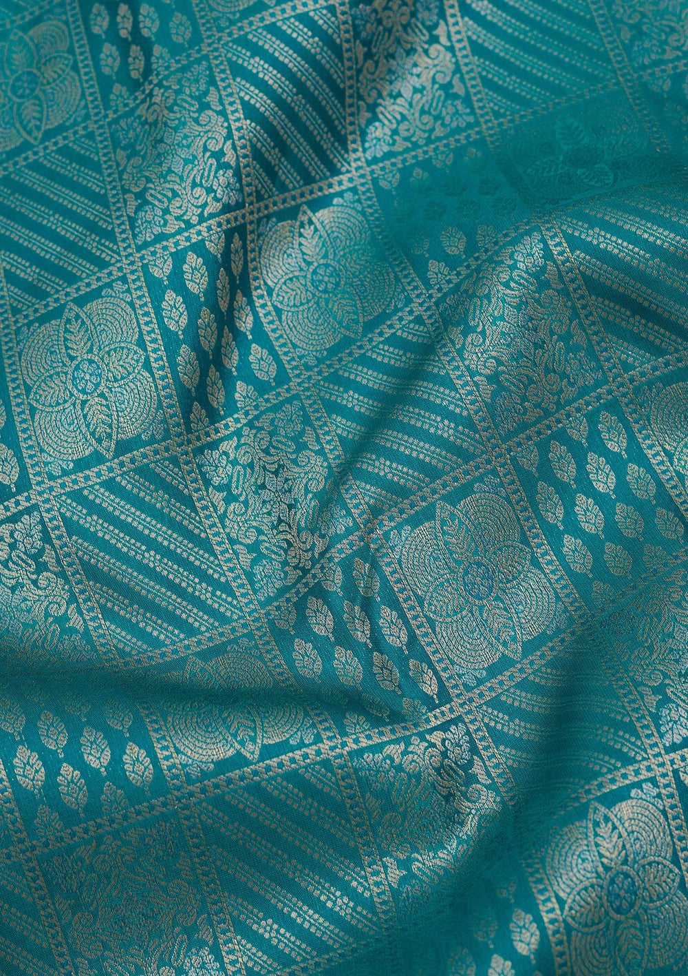 Blue Zariwork Pure Silk Saree-Koskii