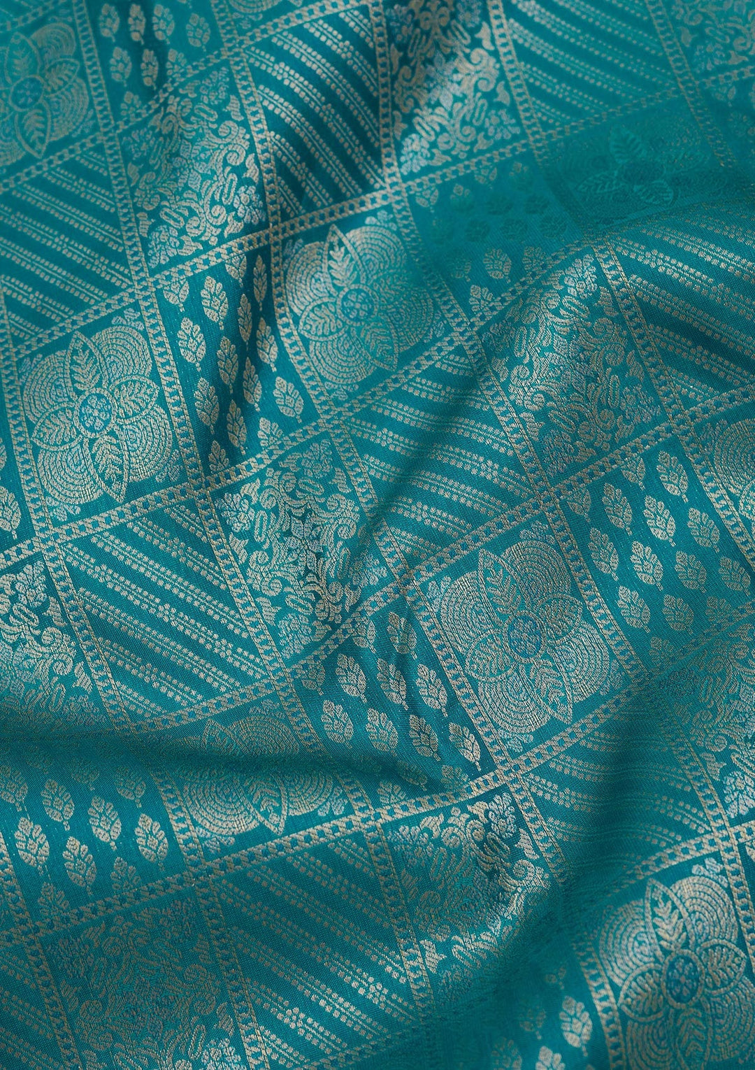Blue Zariwork Pure Silk Saree-Koskii