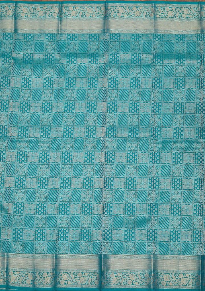 Blue Zariwork Pure Silk Saree-Koskii