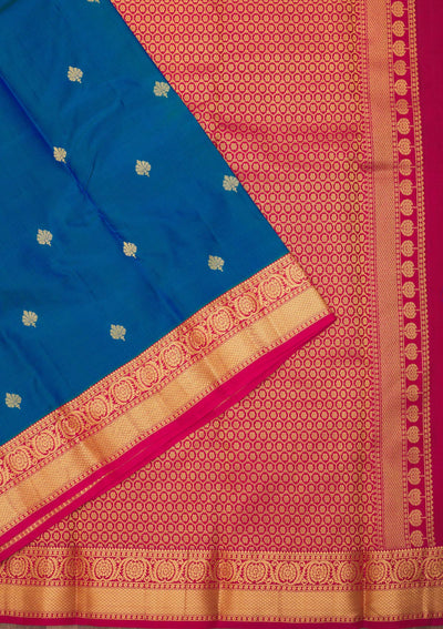 Blue Zariwork Pure Silk Saree