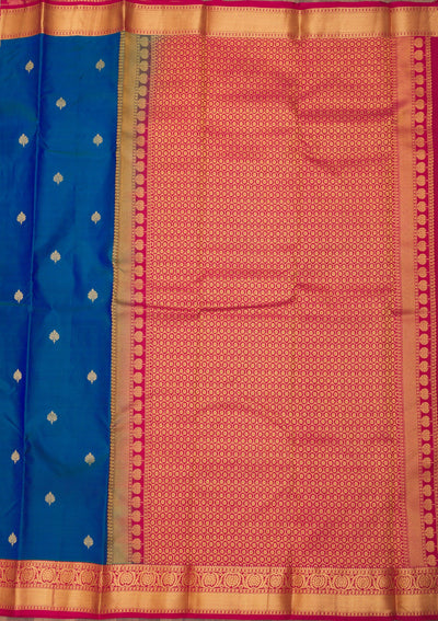 Blue Zariwork Pure Silk Saree