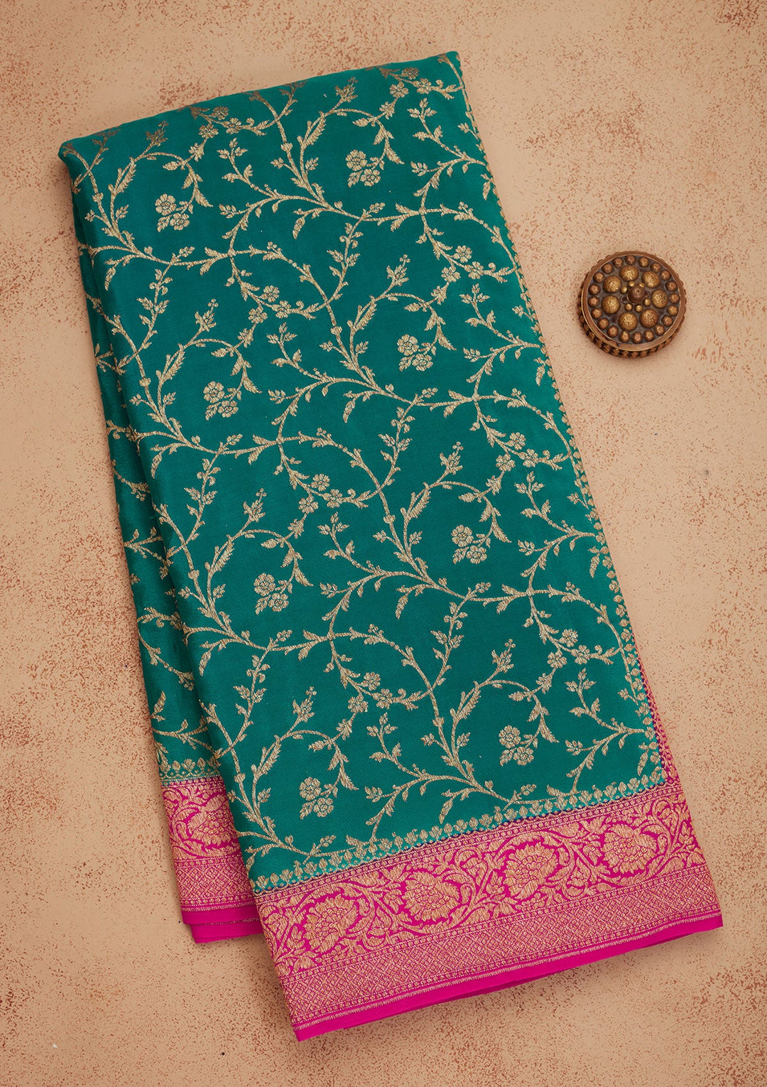 Blue Zariwork Pure Silk Saree-Koskii