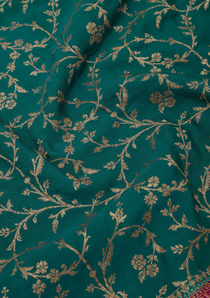 Blue Zariwork Pure Silk Saree-Koskii