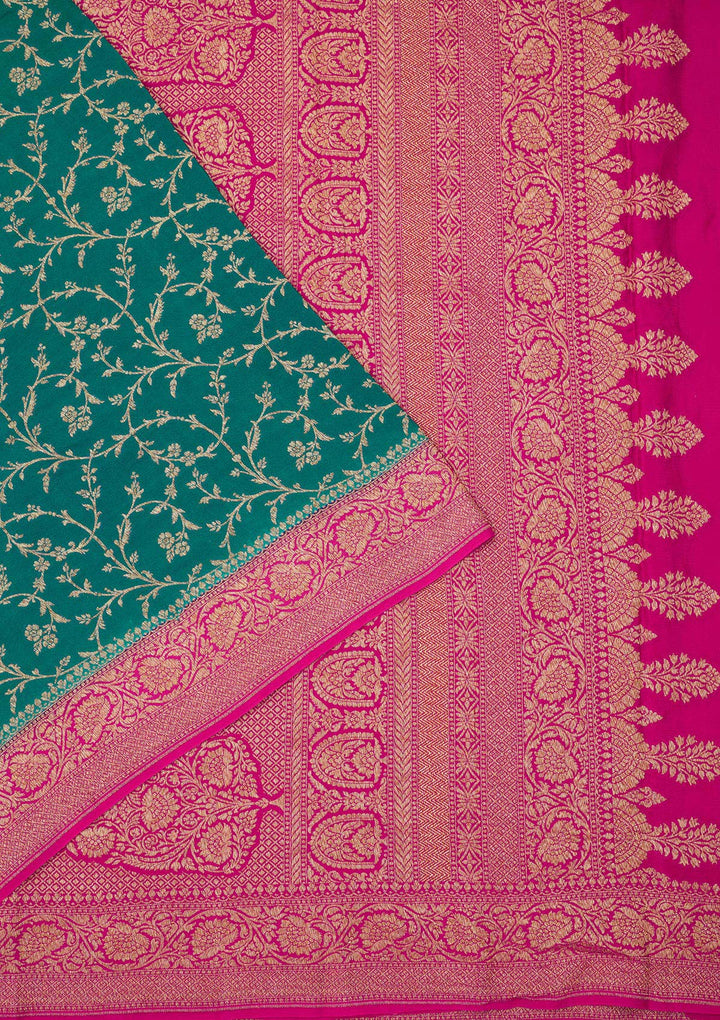 Blue Zariwork Pure Silk Saree-Koskii