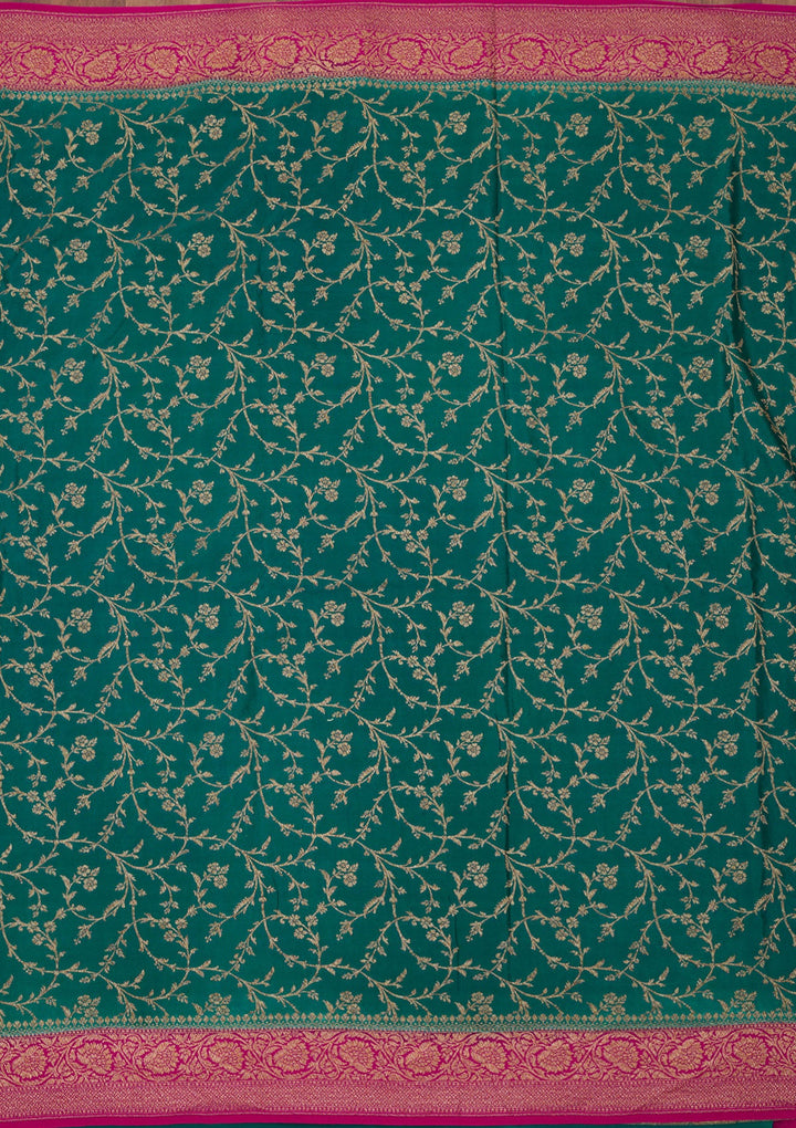 Blue Zariwork Pure Silk Saree-Koskii