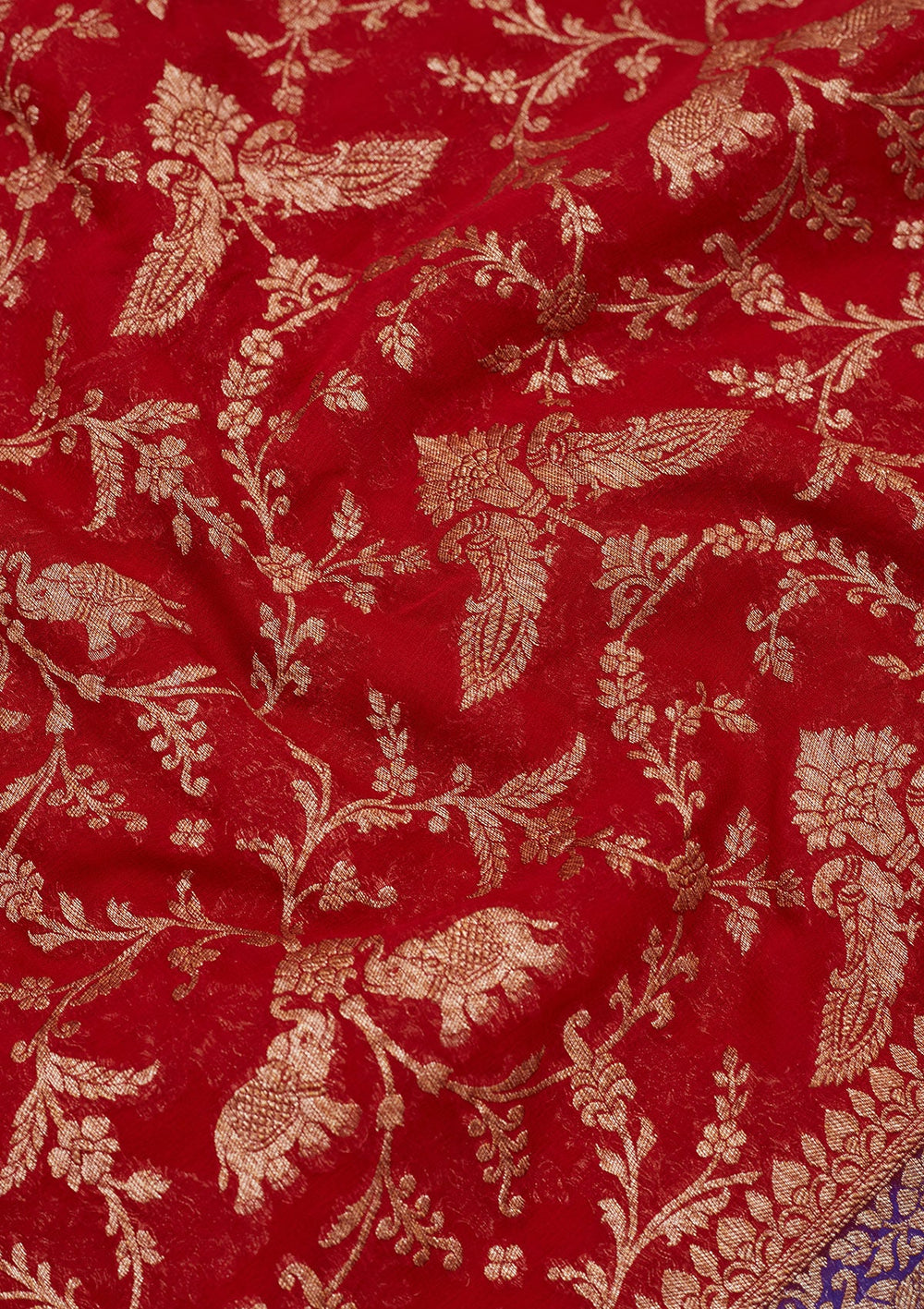 Blue Zariwork Pure Silk Saree-Koskii