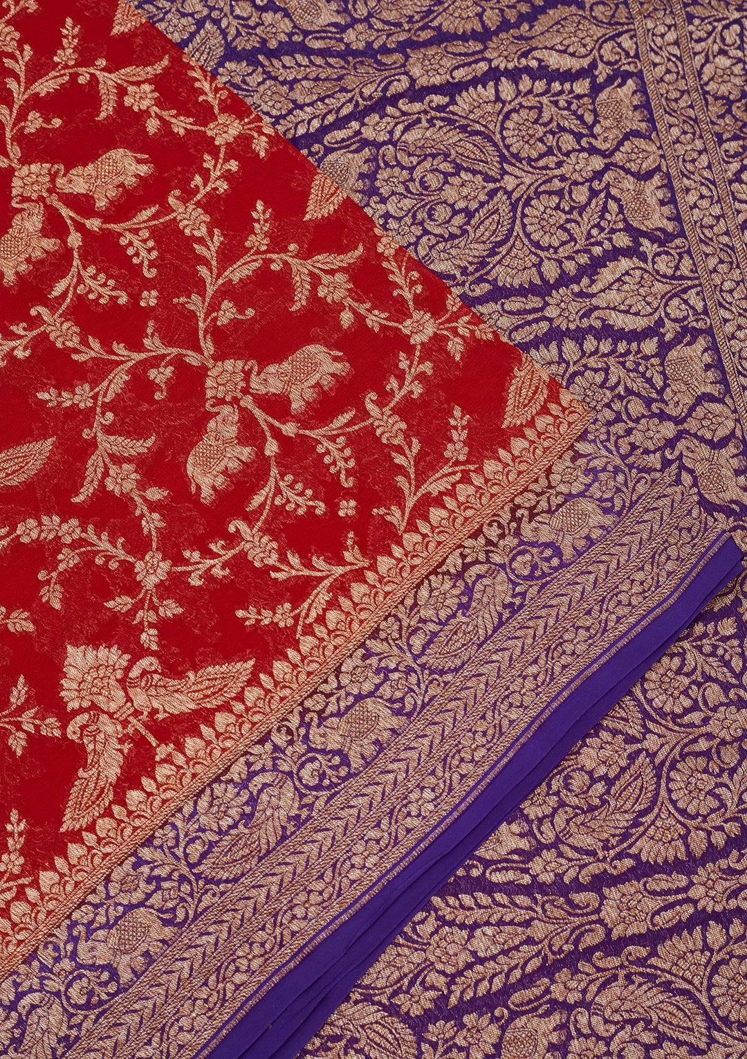 Blue Zariwork Pure Silk Saree-Koskii