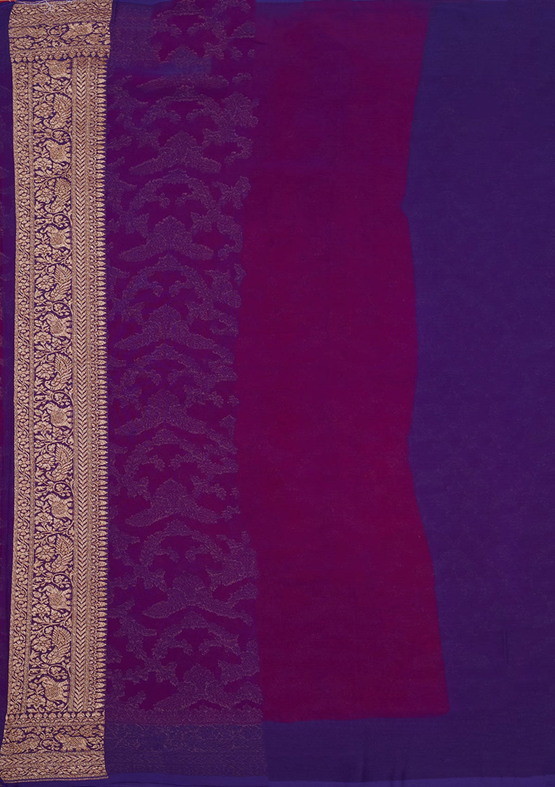Blue Zariwork Pure Silk Saree-Koskii