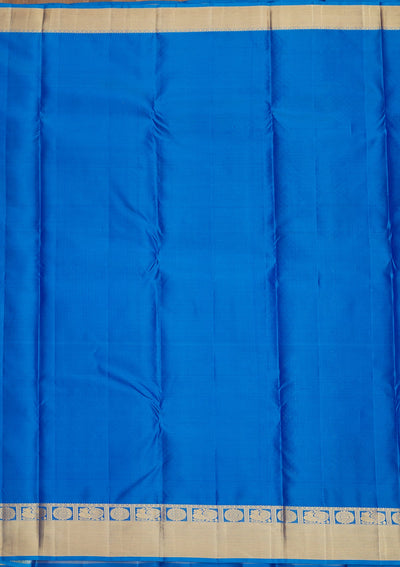 Blue Zariwork Pure Silk Saree-Koskii