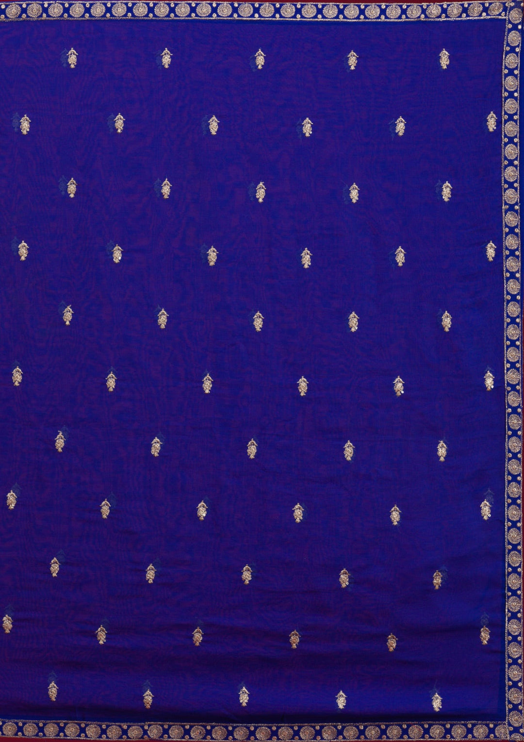 Blue Zariwork Semi Crepe Readymade Lehenga